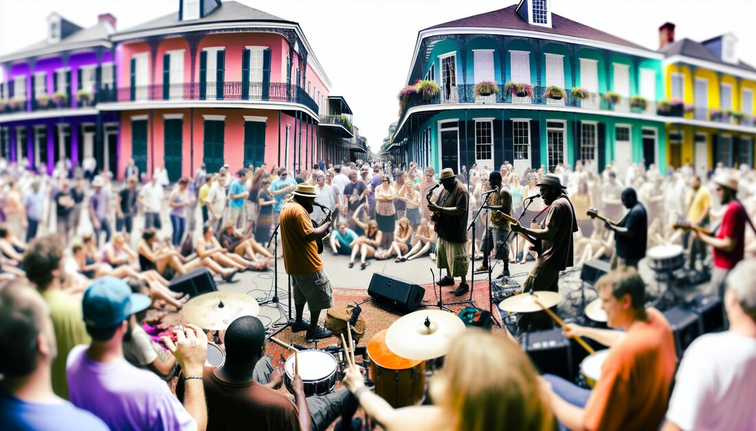 Entdecken Sie die lebendige Musikszene von New Orleans: Wurzeln des Jazz, beste Orte & Insider-Tipps für Ihr musikalisches Abenteuer.