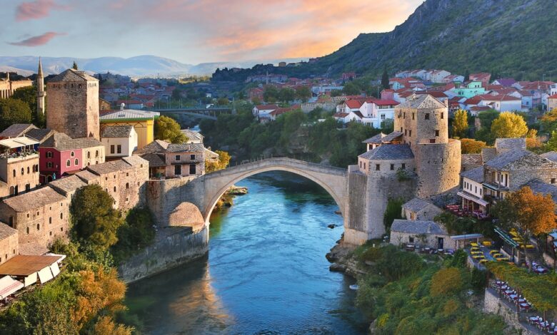 Stari Most, an Ottoman bridge in Bosnia and Herzegovina