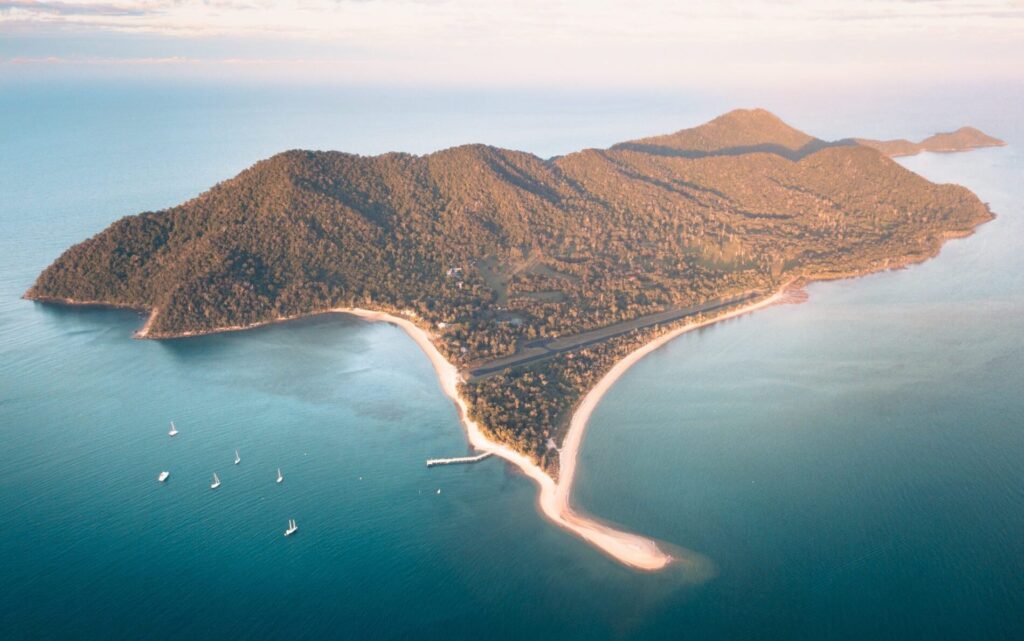 DUNK ISLAND SONNENUNTERGÄNGE QUEENSLAND AUSTRALIEN