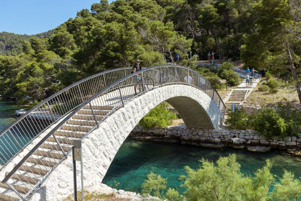 Mali Die meisten Brücke auf der Insel Mljet Kroatien