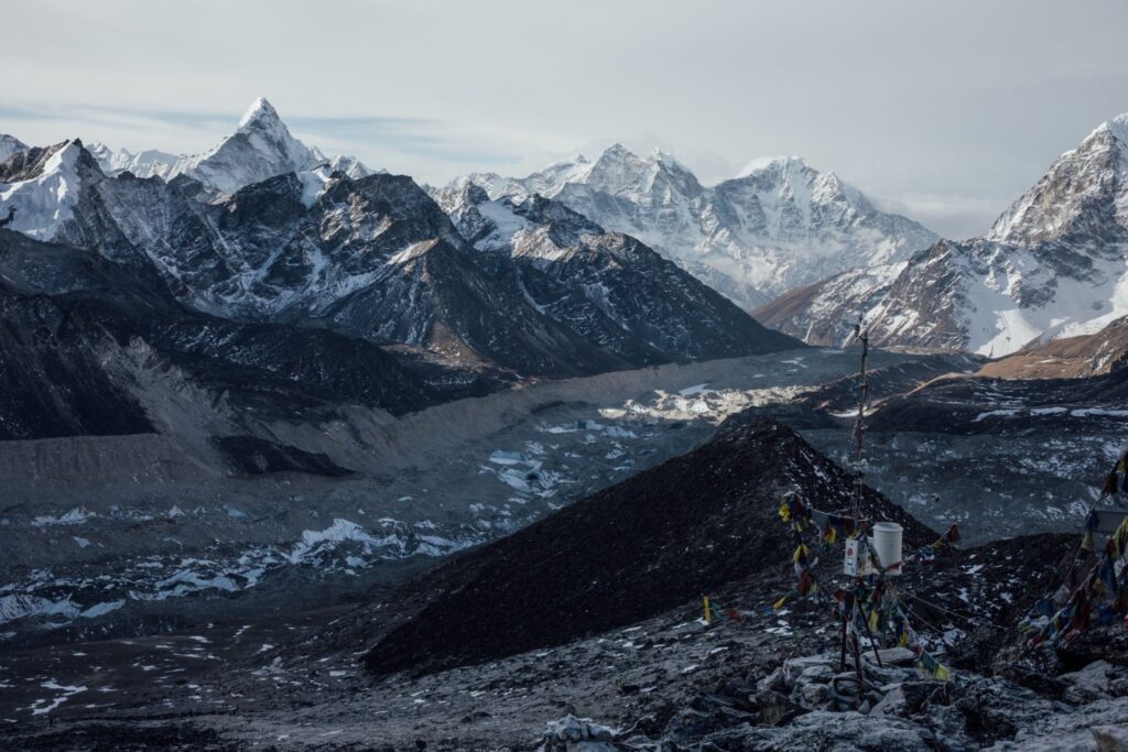 Kala Pathar Aussichtspunkt Sonnenaufgangswanderung in den Bergen des Everest Base Camp