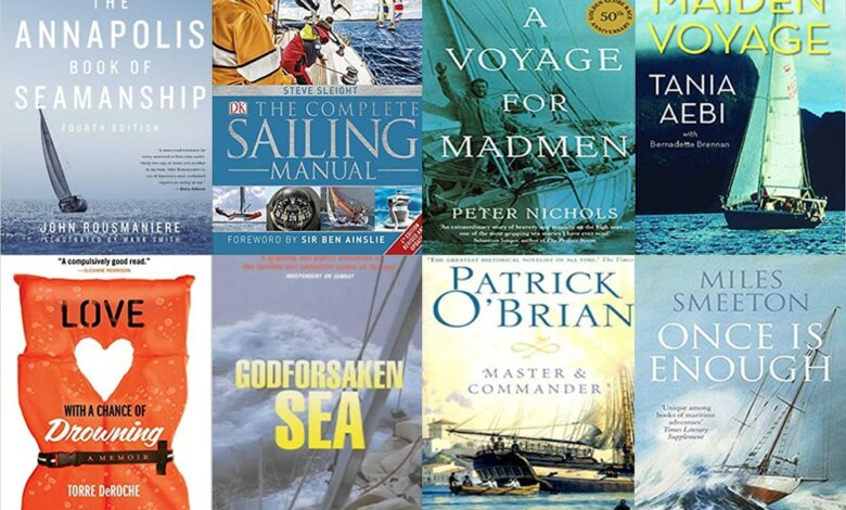 another montage of eight sailing books