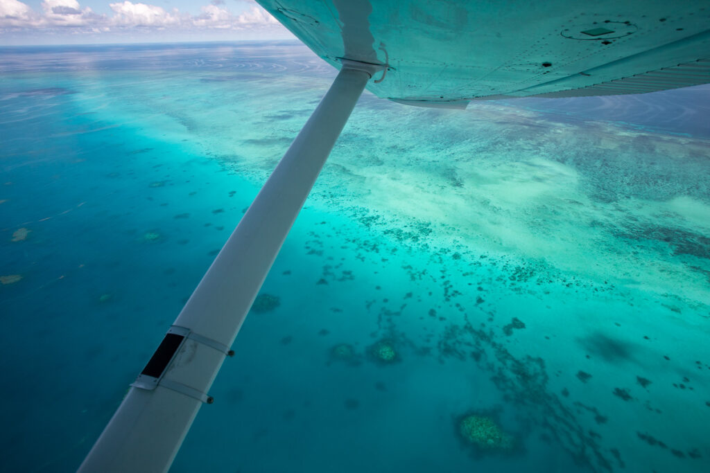Great Barrier Reef aus dem Flugzeug