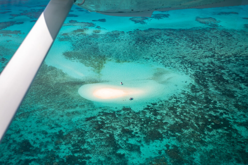 Sandy Cay vor Cairns auf einem Flugzeugflug