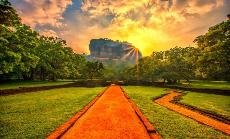 Early morning view of Sigiriya Rock Fortress