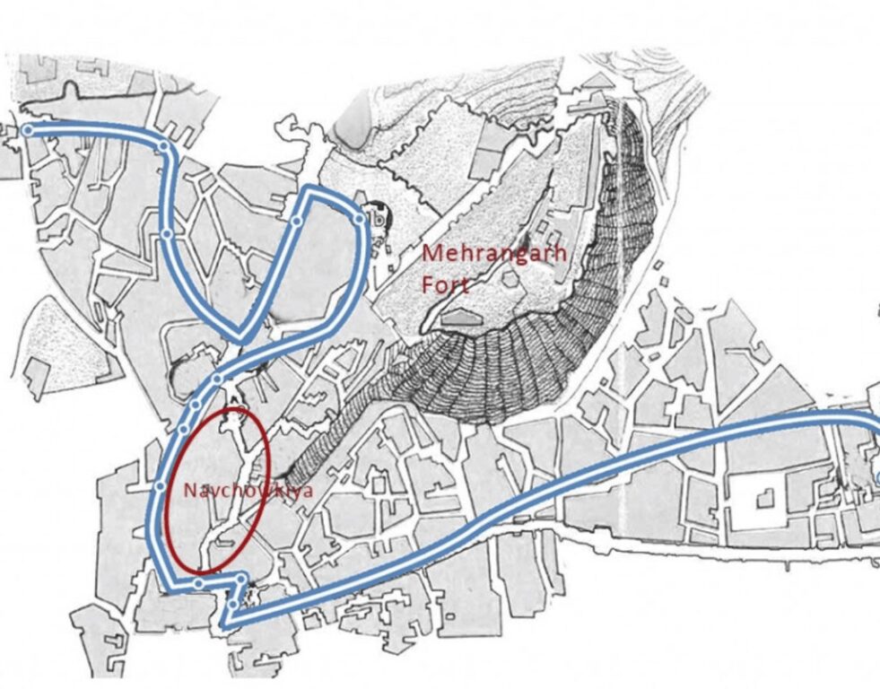 Navchowkia Jodhpur Old City Map, Historic Blue City Locations