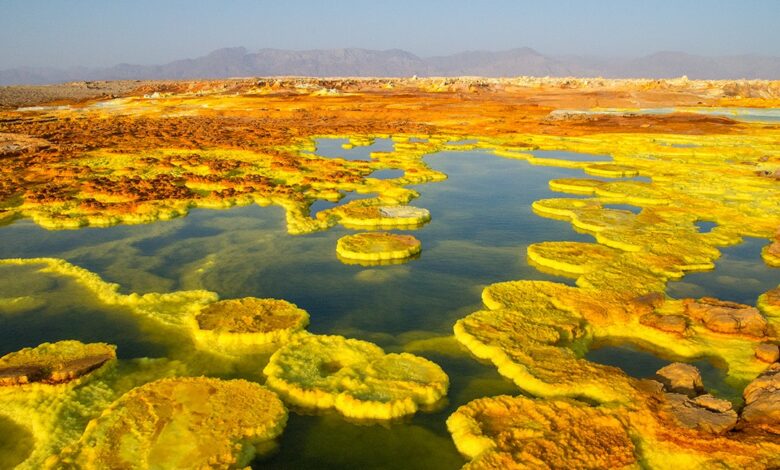 Dallol is one of the hottest and lowest places on Earth