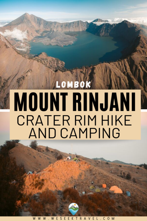 Mount Rinjani Kraterrand Pinterest Pin