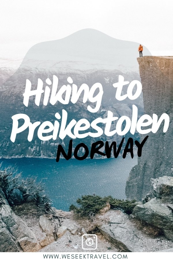 Pin es für später pinterest Pin zum Wandern zum Blog Preikestolen Norwegen