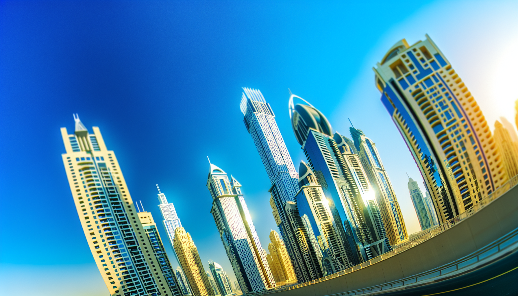 Die futuristische Skyline von Dubai
