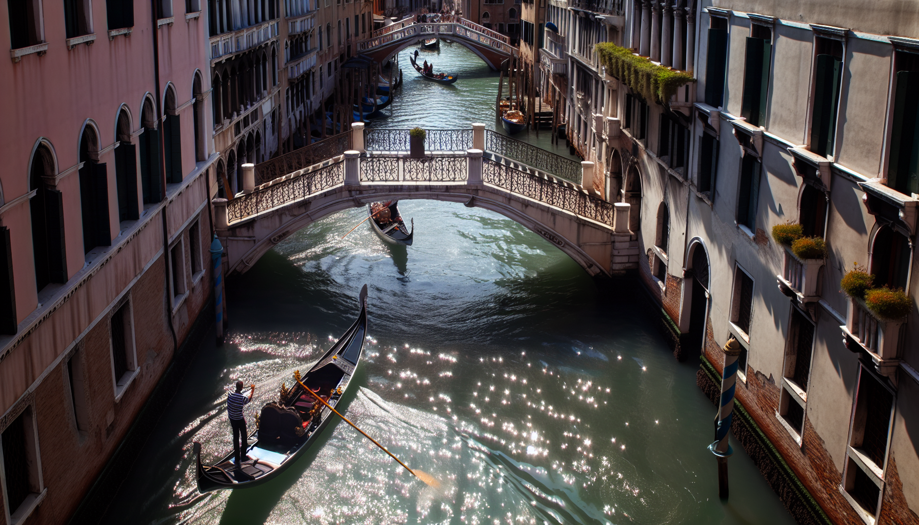 Die romantischen Kanäle von Venedig