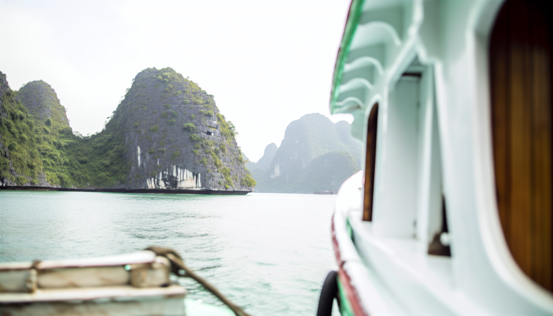 Eine Bootsfahrt durch die Halong-Bucht