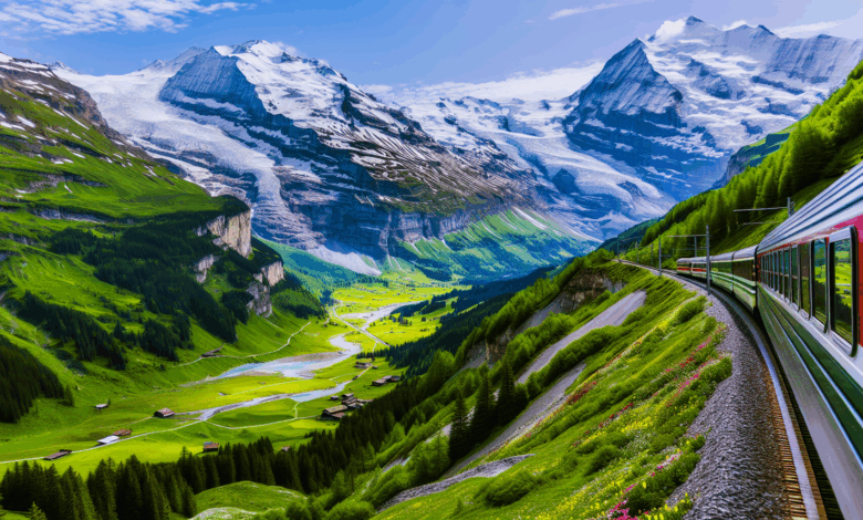 Eine Zugreise durch die Schweizer Alpen